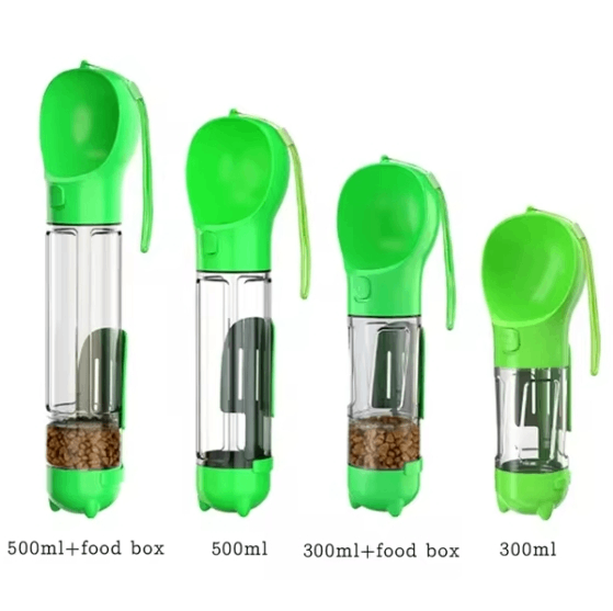 Gourde 3-en-1 Portable pour Chien – Distributeur d'Eau et Nourriture