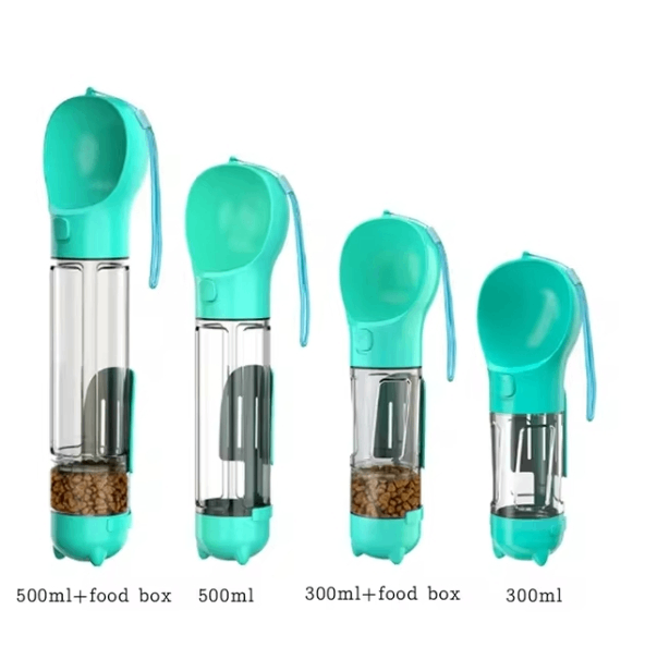 Gourde 3-en-1 Portable pour Chien – Distributeur d'Eau et Nourriture
