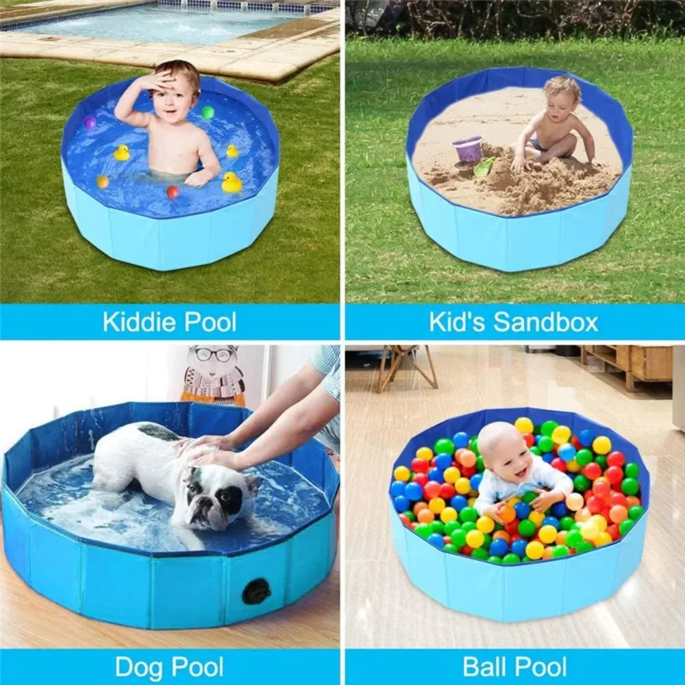 Piscine Pliable pour Chien et Chat – Baignoire Portable d'Été pour Animaux de Compagnie