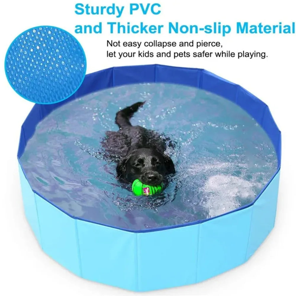 Piscine Pliable pour Chien et Chat – Baignoire Portable d'Été pour Animaux de Compagnie