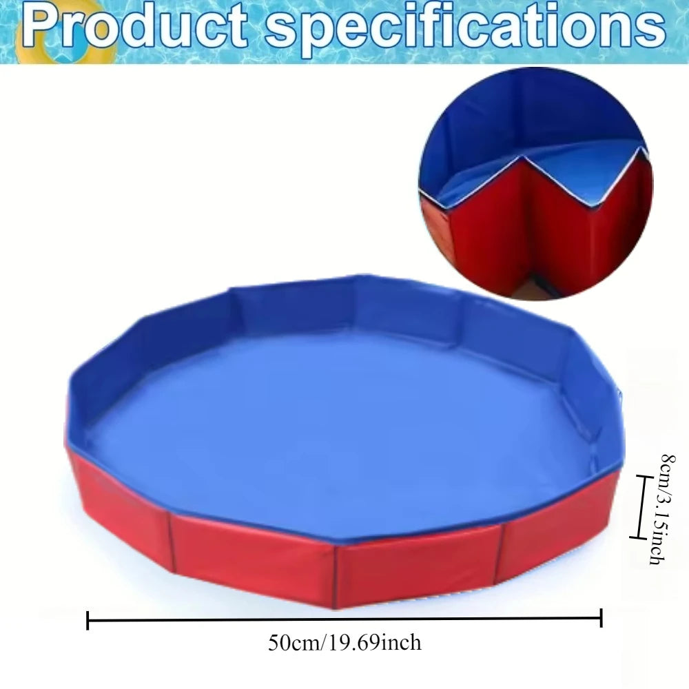 Piscine Pliable pour Chien et Chat – Baignoire Portable d'Été pour Animaux de Compagnie