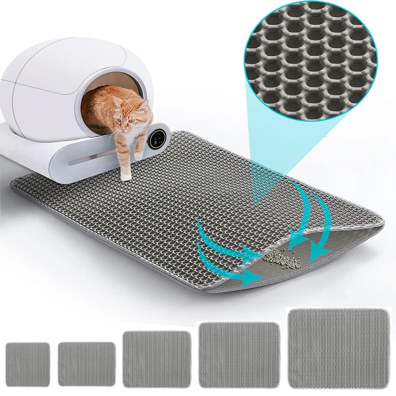 Tapis de Litière pour Chat Grande Taille – Imperméable, Antidérapant et Double Couche