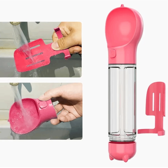Gourde 3-en-1 Portable pour Chien – Distributeur d'Eau et Nourriture