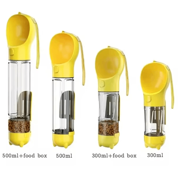 Gourde 3-en-1 Portable pour Chien – Distributeur d'Eau et Nourriture