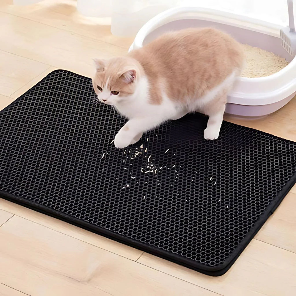 Tapis de Litière pour Chat Grande Taille – Imperméable, Antidérapant et Double Couche