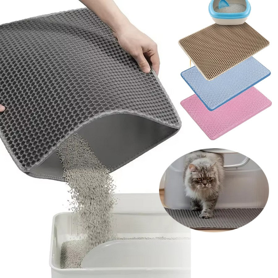 Tapis de Litière pour Chat Grande Taille – Imperméable, Antidérapant et Double Couche